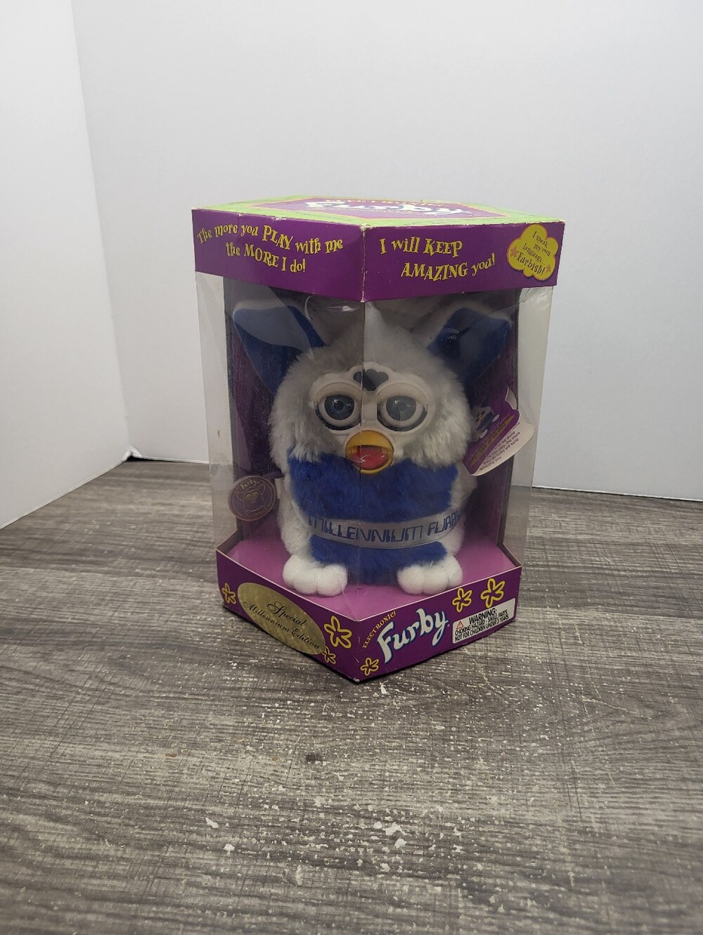Furby Millennium Blue Gray Y2K 1999 Special Limited Millennium Edition ~ NEW